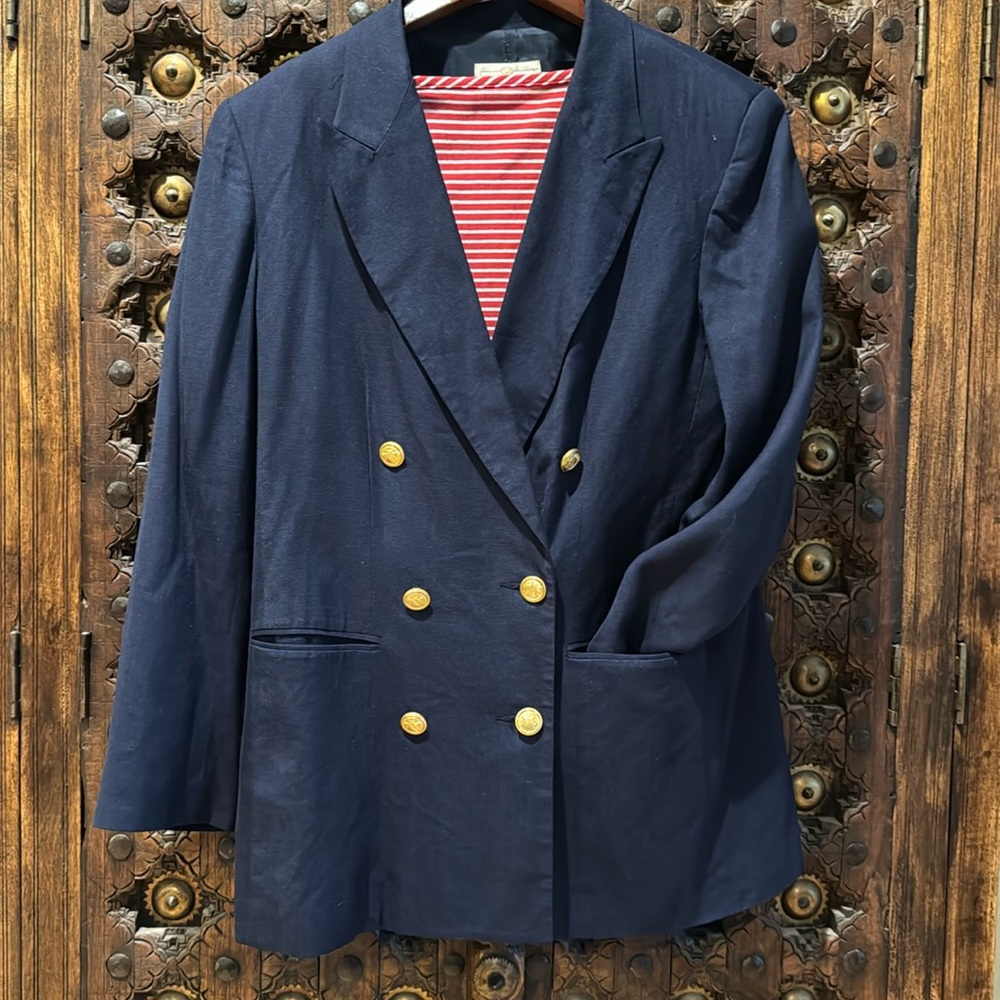 Navy double breasted blazer Size 14